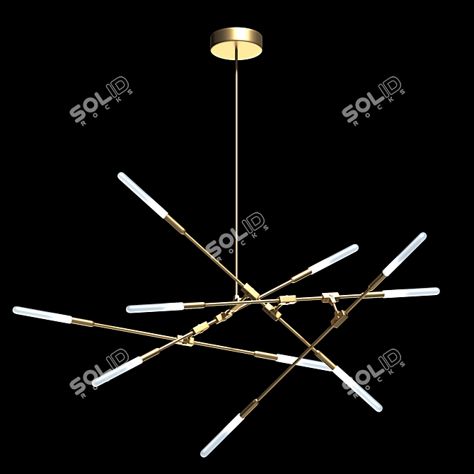 Dawn 10 Horizontal Pendant Light 3D model image 1