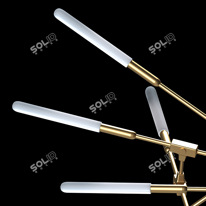 Dawn 10 Horizontal Pendant Light 3D model image 3