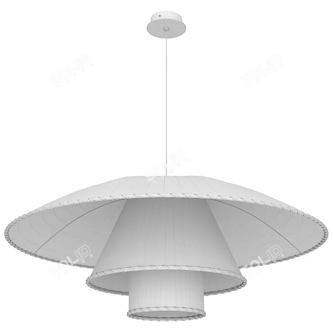 Lola Rattan Pendant: Stylish Lighting Solution 3D model image 5