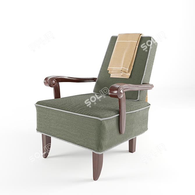 Vintage Granny's Armchair 3D model image 1