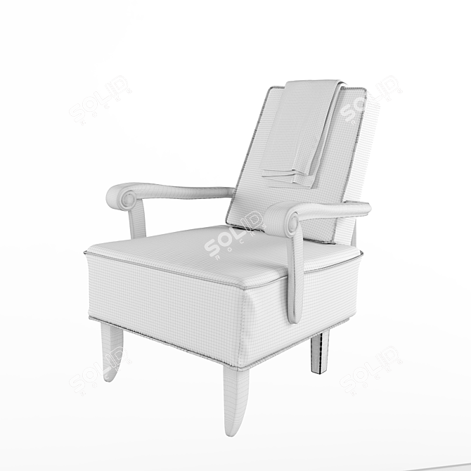 Vintage Granny's Armchair 3D model image 3