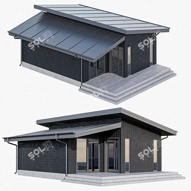 Modern Modular House: Stylish, Efficient, Affordable 3D model image 1