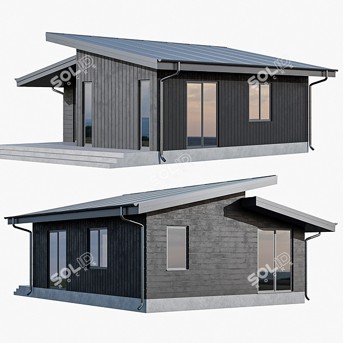 Modern Modular House: Stylish, Efficient, Affordable 3D model image 2