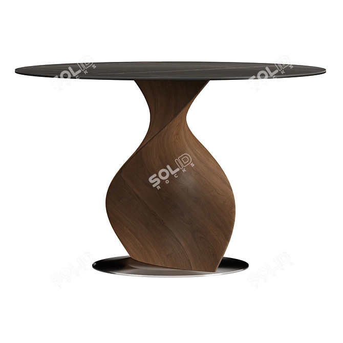 Modern Niagara Table & Lois Chair Set 3D model image 2