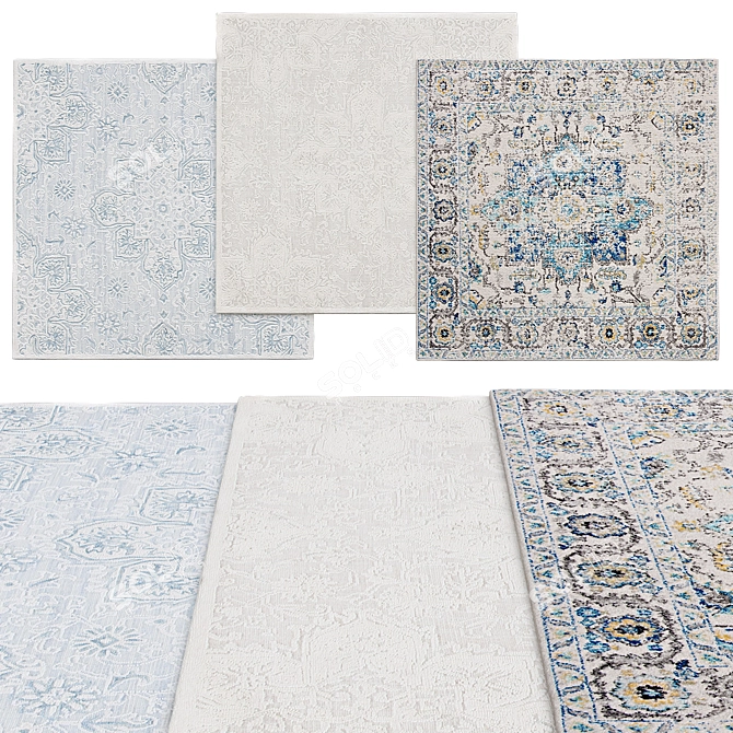 Square Rugs Collection | Various Sizes 3D model image 1
