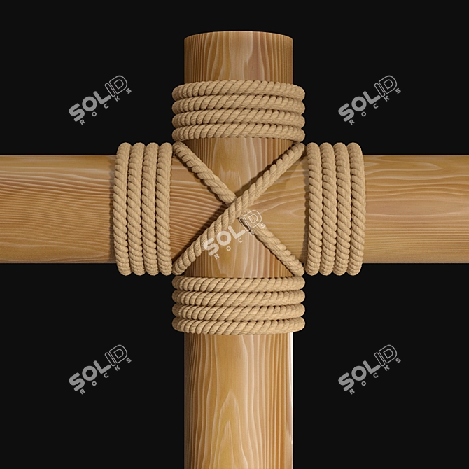 Rope-Wrapped Beams 3D model image 3