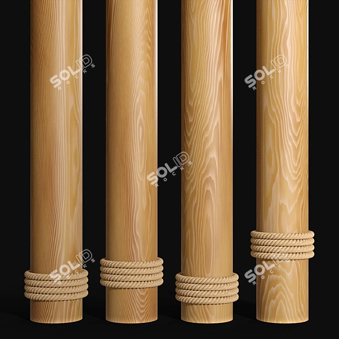 Rope-Wrapped Beams 3D model image 4