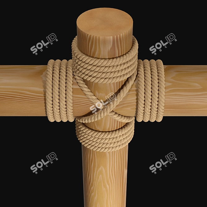 Rope-Wrapped Beams 3D model image 5