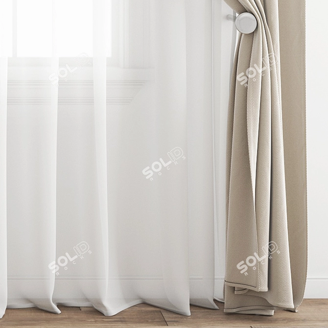 Polygonal Curtain Model: High Quality 3D Archive 3D model image 3