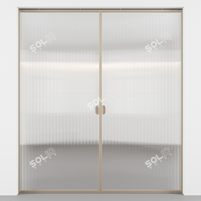 Embossed Glass Sliding Doors Kit 3D model image 6