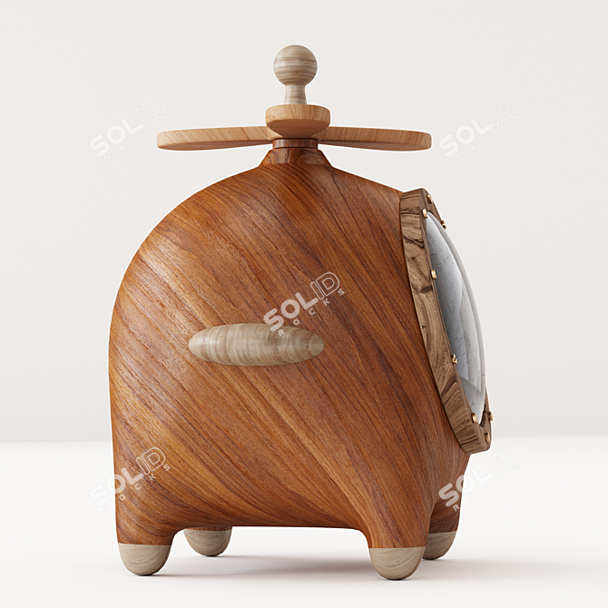 Vintage Aviation Wooden Jewelry Box 3D model image 17