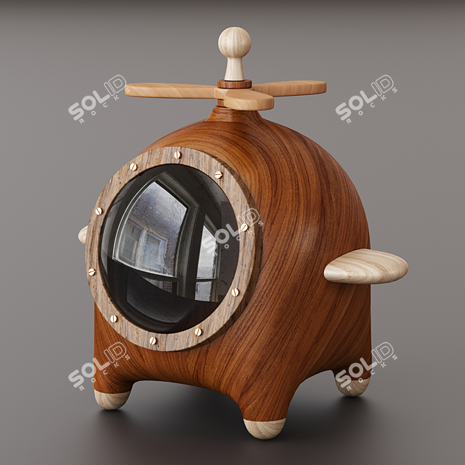 Vintage Aviation Wooden Jewelry Box 3D model image 21