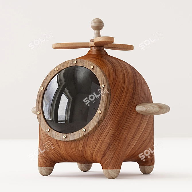 Vintage Aviation Wooden Jewelry Box 3D model image 26