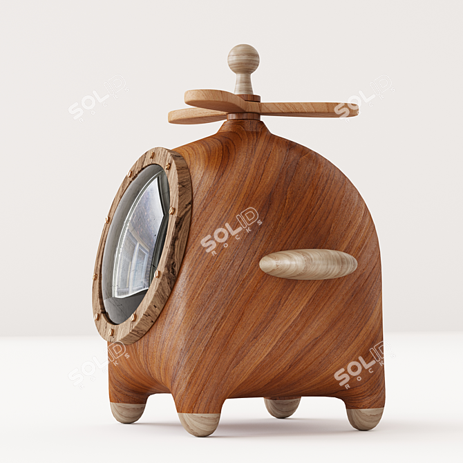 Vintage Aviation Wooden Jewelry Box 3D model image 5