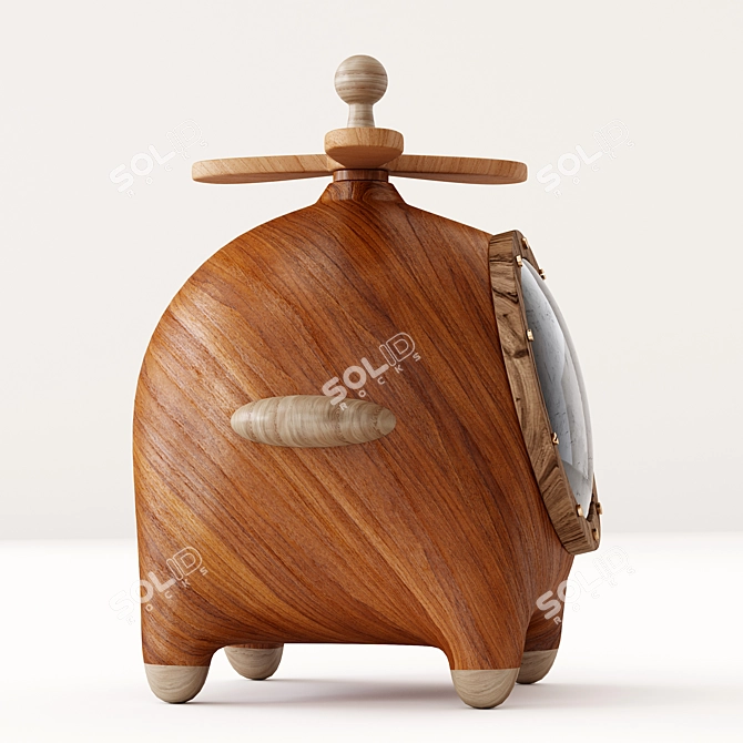 Vintage Aviation Wooden Jewelry Box 3D model image 9