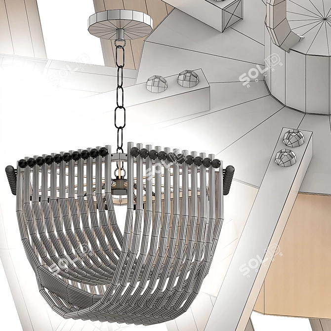 Elegant Flow Design Lamps 3D model image 2