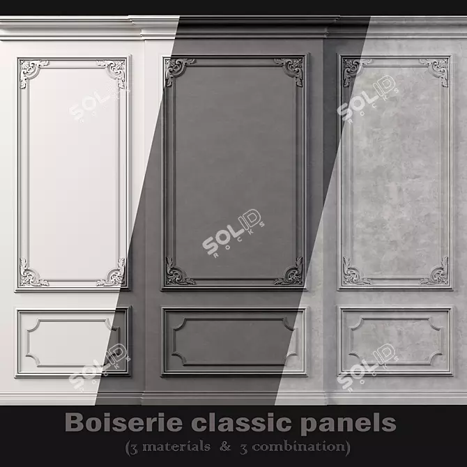 Versatile Wall Molding for 3D Design 3D model image 1