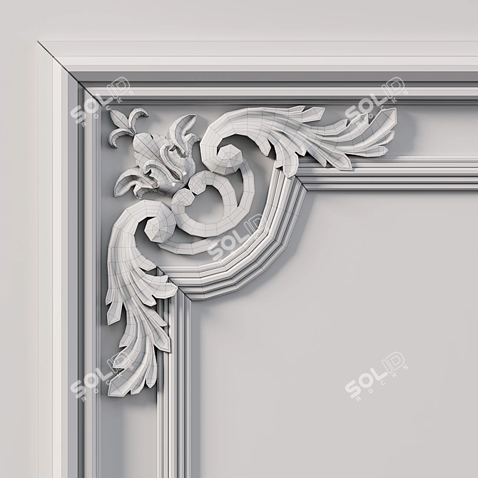 Versatile Wall Molding for 3D Design 3D model image 4