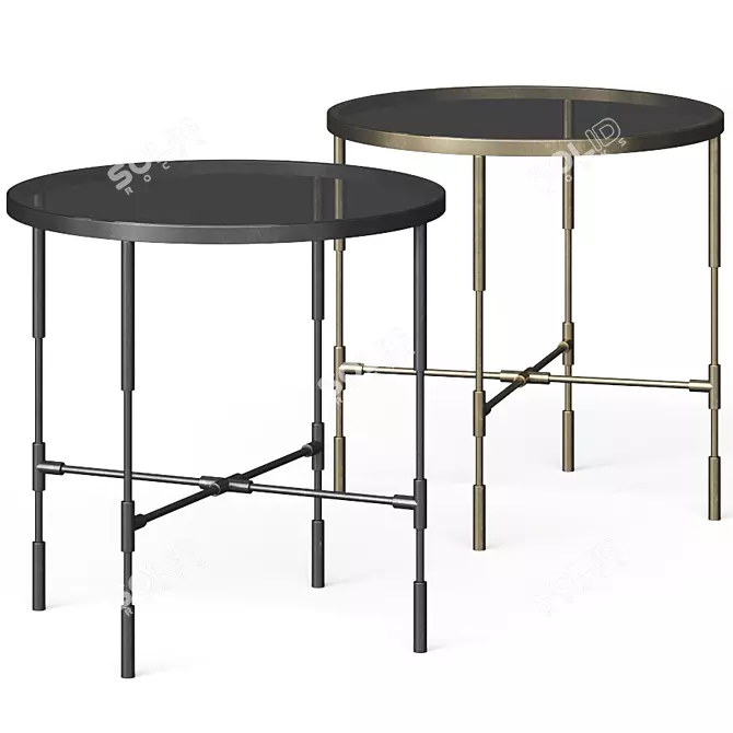 Elegant Ynez Side Table 3D model image 1