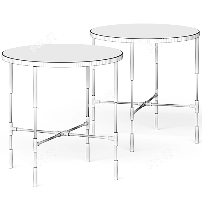 Elegant Ynez Side Table 3D model image 2