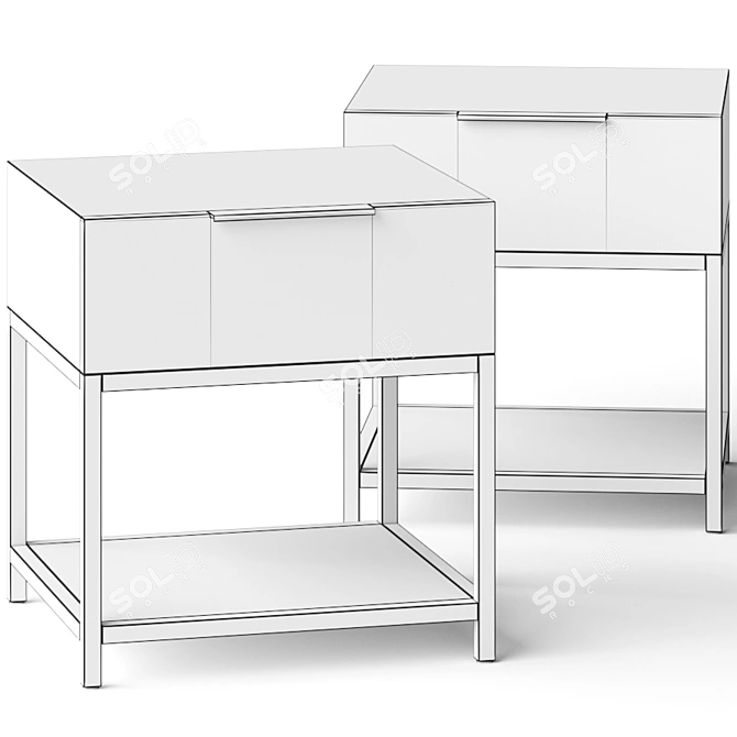 Luxe Nightstand Table: Lulu & Georgia 3D model image 2