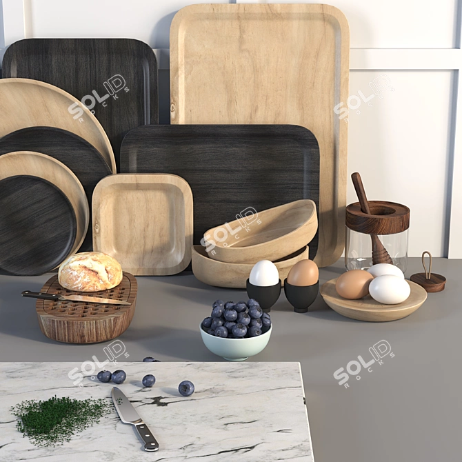 Essential Kitchen Accessories 3D model image 3