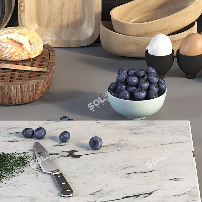 Essential Kitchen Accessories 3D model image 6