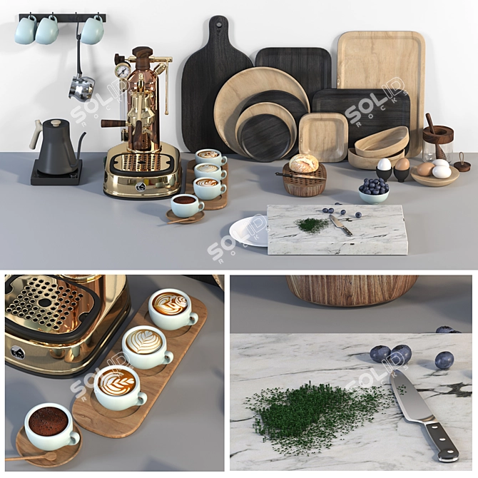 Essential Kitchen Accessories 3D model image 7