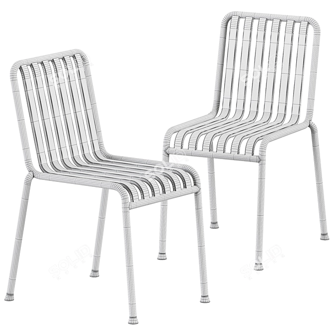 Hay Palissade Chair: Sleek Outdoor Seating 3D model image 2
