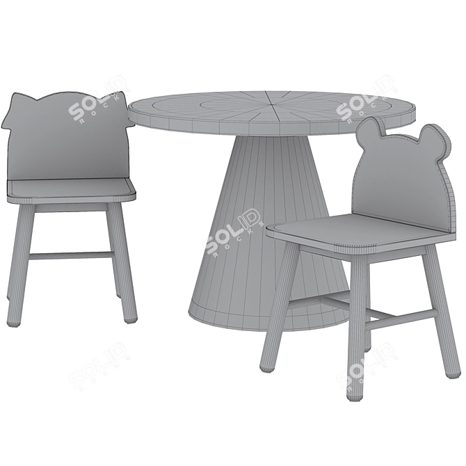 Safari Kids Chair & Willy Play Table 3D model image 3