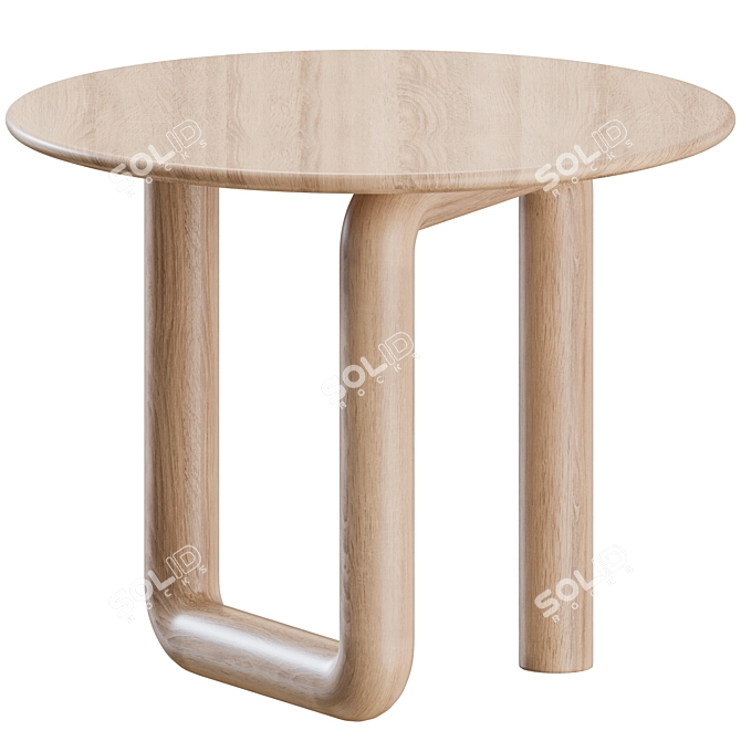 Elegant Mono Dining Set 3D model image 7