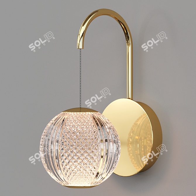 Sleek LED Wall Lamp: Storms Wall 3D model image 1