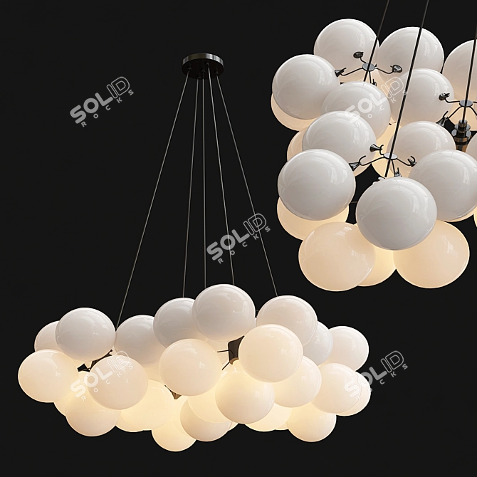 Ethereal Frost Chandelier 3D model image 2