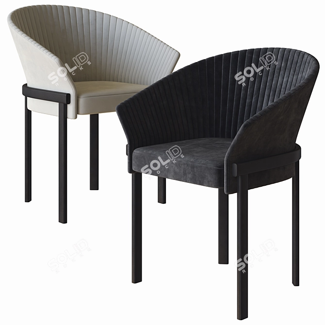 Valmy Armchair: Sleek and Stylish Seating 3D model image 2