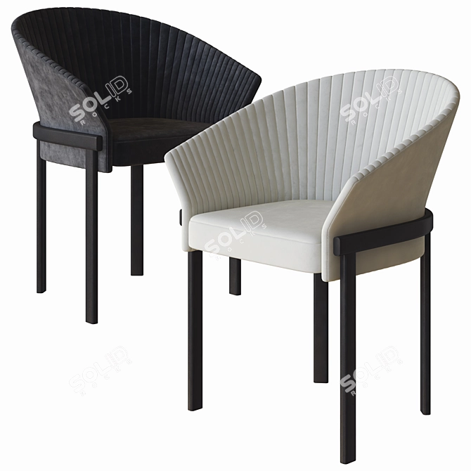 Valmy Armchair: Sleek and Stylish Seating 3D model image 3