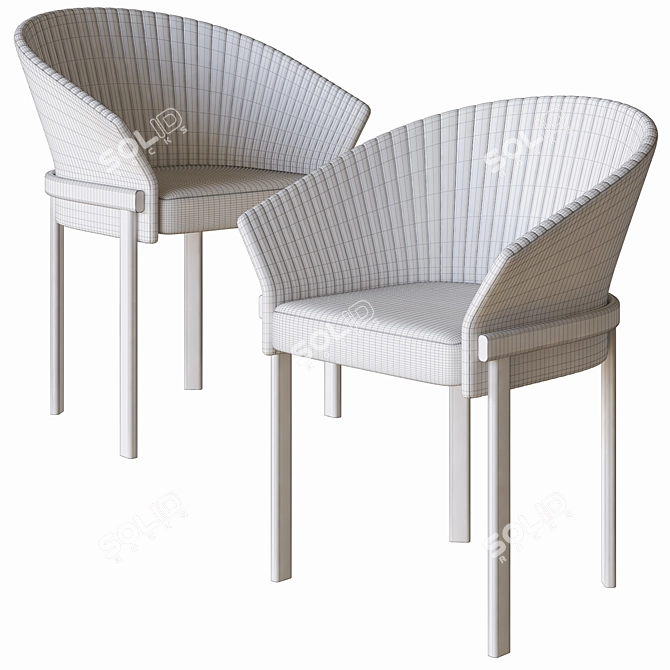 Valmy Armchair: Sleek and Stylish Seating 3D model image 4
