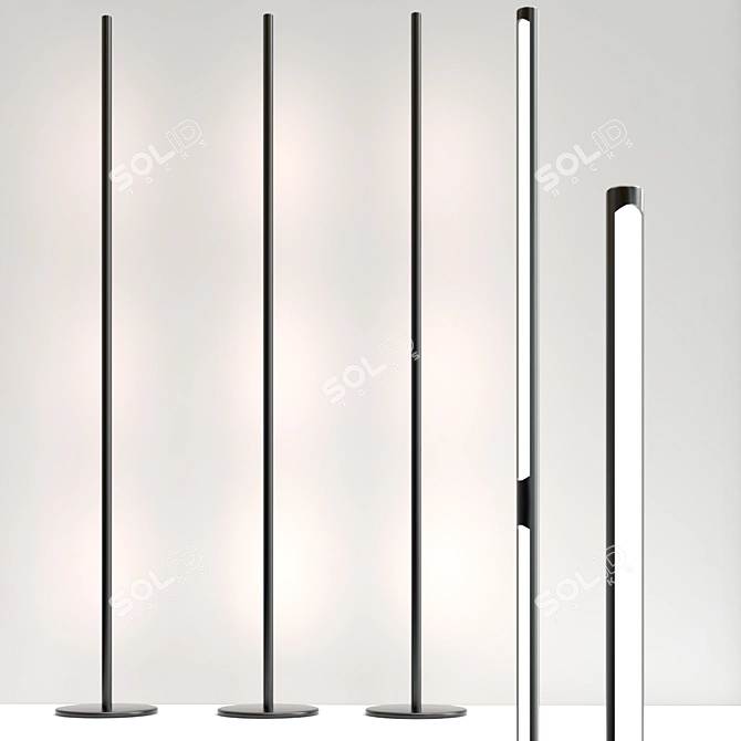 Sleek LED Floor Lamp - Mantra Torch 3D model image 1