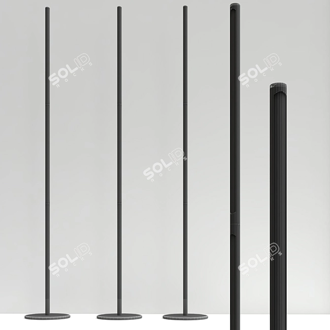 Sleek LED Floor Lamp - Mantra Torch 3D model image 2