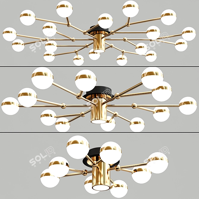 Modern LED Ceiling Chandeliers - ATICA 3D model image 1