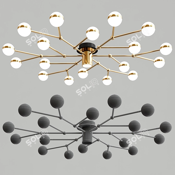 Modern LED Ceiling Chandeliers - ATICA 3D model image 2