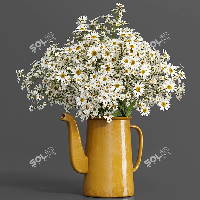 Charming Chamomile Bouquet 3D model image 2
