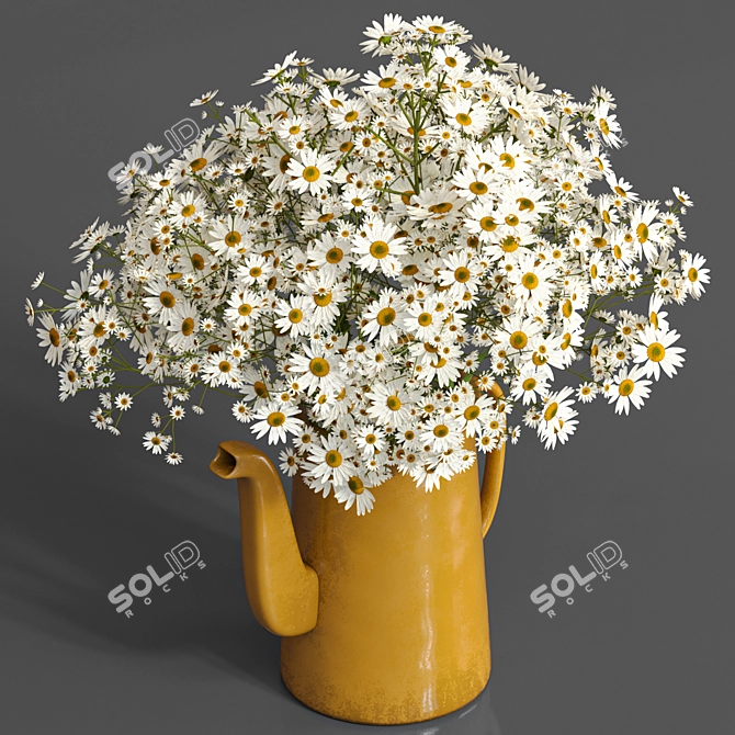 Charming Chamomile Bouquet 3D model image 3