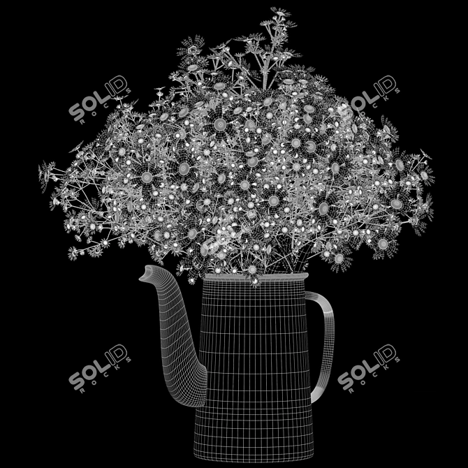 Charming Chamomile Bouquet 3D model image 5