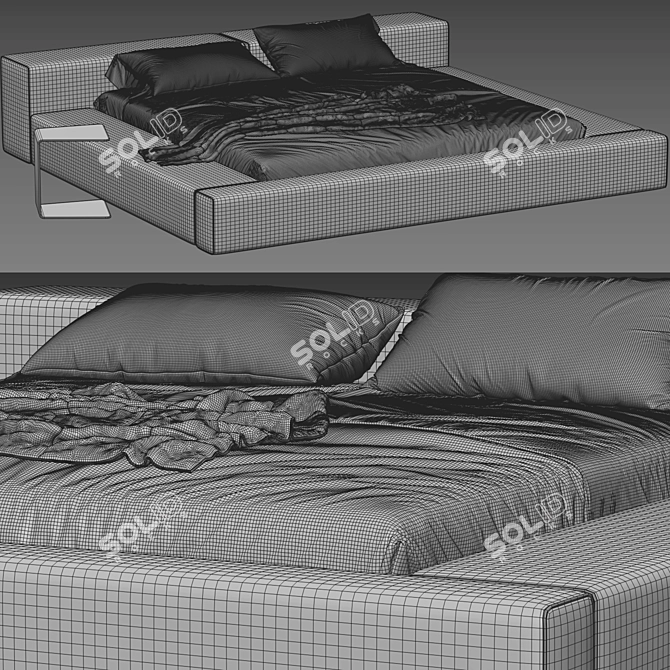 Versatile Living Divani Extra Wall Bed 3D model image 4