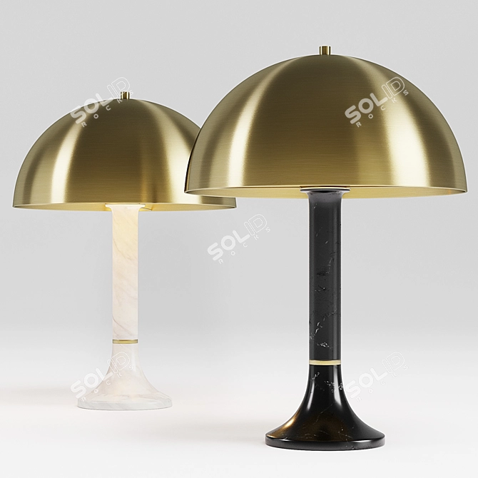 Regent Table: 70's Inspired Statement Light 3D model image 1