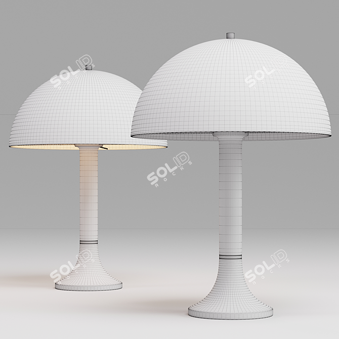 Regent Table: 70's Inspired Statement Light 3D model image 2