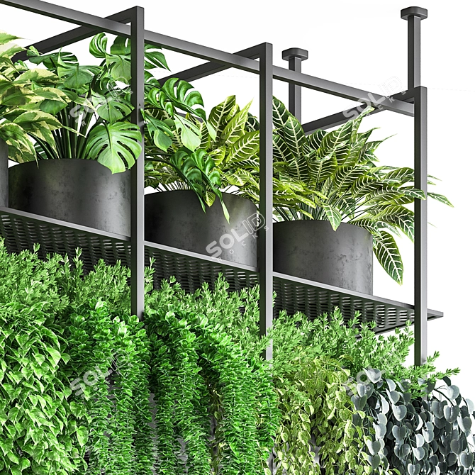 Metal Hanging Indoor Plant Pot Collection 3D model image 6