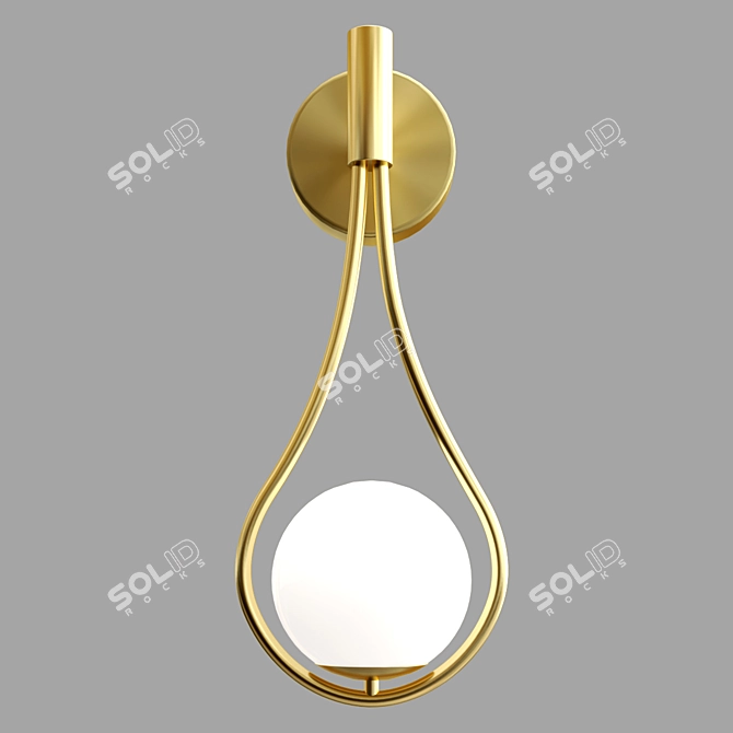 Droplet Glass Sconce 3D model image 1