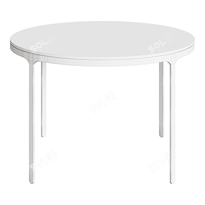 Sleek Round "Ring Table" - Uncovered 3D model image 2