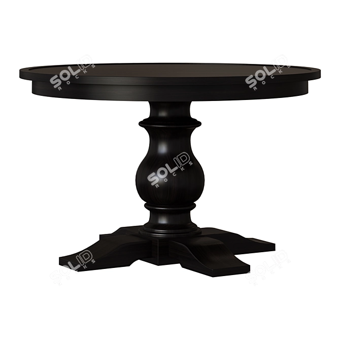 Elegant Monastery Dining Table 3D model image 1